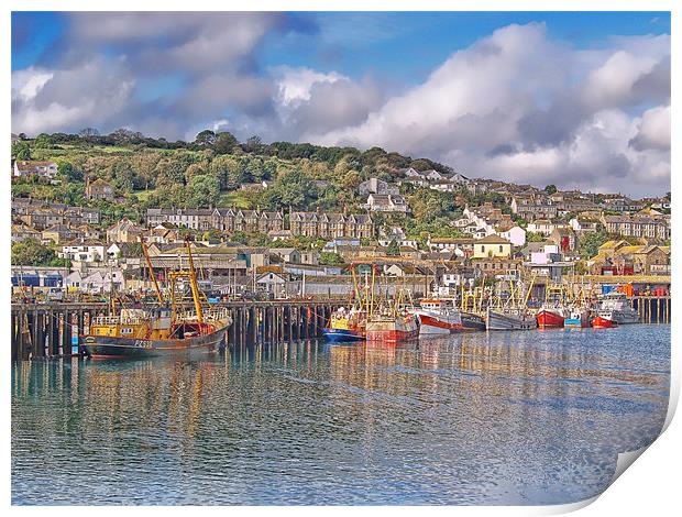 Majestic Newlyn Harbour A Photographers Perspectiv Print by Chris Thaxter