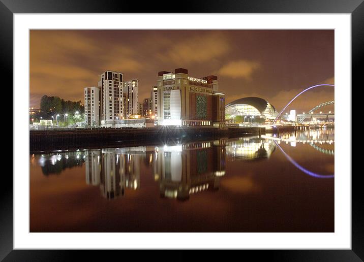 Newcastle Quayside Framed Mounted Print by Gail Johnson