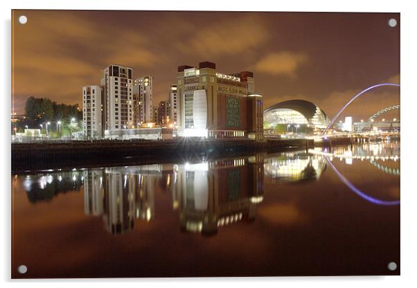 Newcastle Quayside Acrylic by Gail Johnson