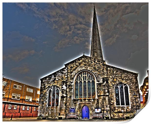 St. Michaels Church, Southampton Print by Louise Godwin