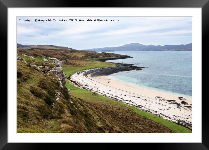 Coral Beach at Claigan on Isle of Skye Framed Mounted Print by Angus McComiskey