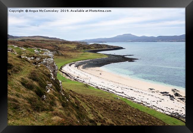 Coral Beach at Claigan on Isle of Skye Framed Print by Angus McComiskey