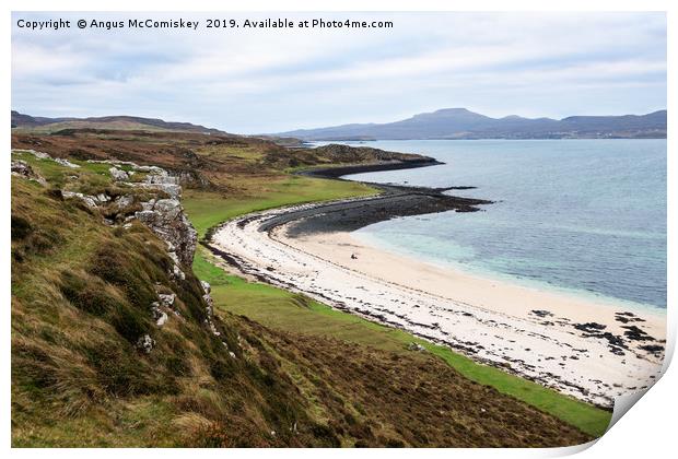 Coral Beach at Claigan on Isle of Skye Print by Angus McComiskey