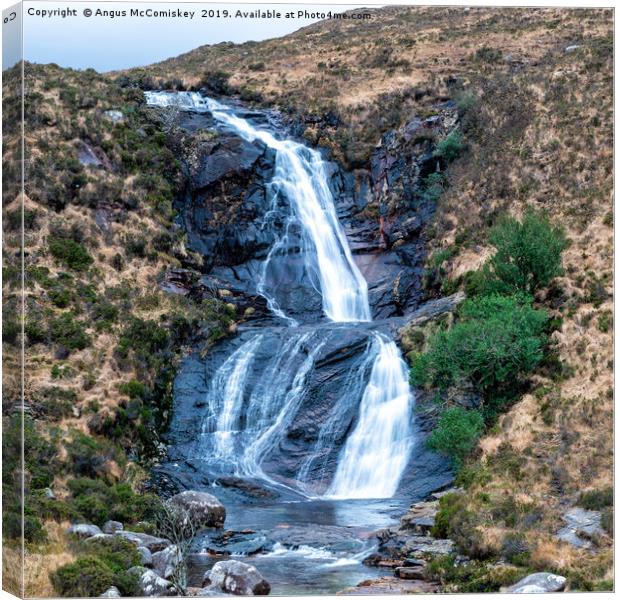 Blackhill Waterfall on Isle of Skye Canvas Print by Angus McComiskey