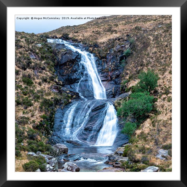 Blackhill Waterfall on Isle of Skye Framed Mounted Print by Angus McComiskey