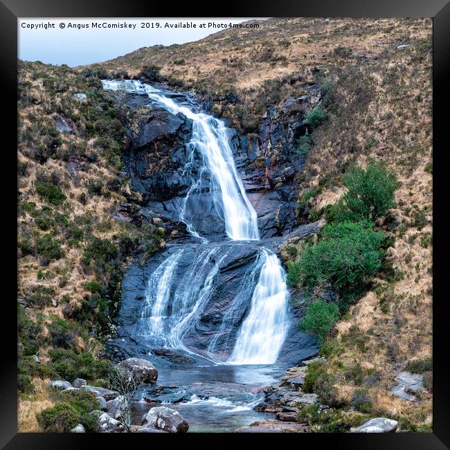 Blackhill Waterfall on Isle of Skye Framed Print by Angus McComiskey