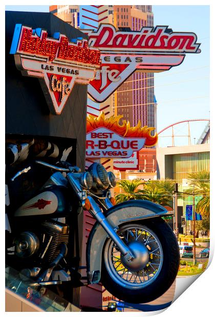 Harley-Davidson Cafe Las Vegas America Print by Andy Evans Photos