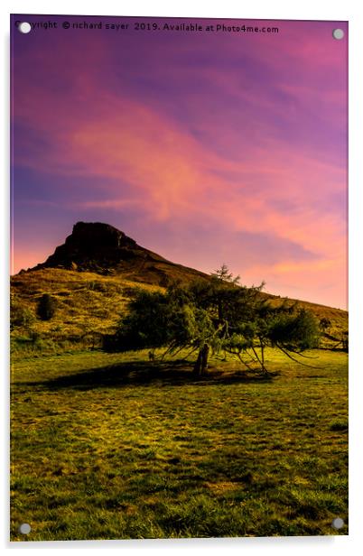 Enchanted Tree of Roseberry Topping Acrylic by richard sayer