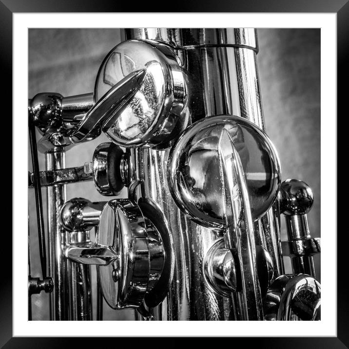 Alto Saxophone Framed Mounted Print by David Jeffery