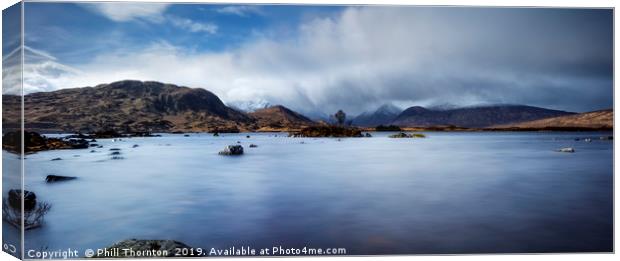 Rannoch Moor No.7 on a stormy afternoon Canvas Print by Phill Thornton