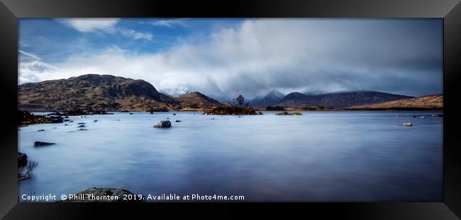 Rannoch Moor No.7 on a stormy afternoon Framed Print by Phill Thornton