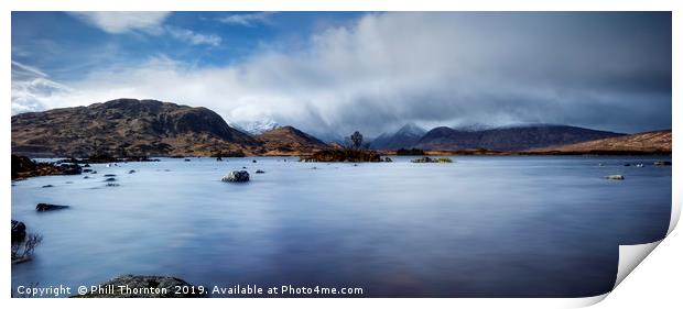 Rannoch Moor No.7 on a stormy afternoon Print by Phill Thornton