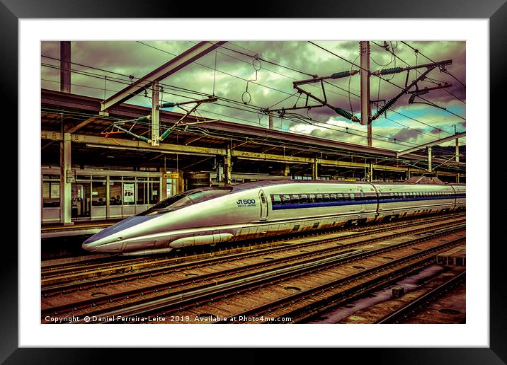 Fast Speed Train, Osaka, Japan Framed Mounted Print by Daniel Ferreira-Leite
