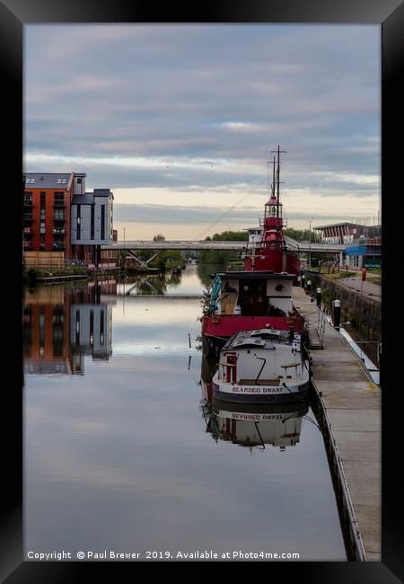 Gloucester Docks at Sunrise Framed Print by Paul Brewer
