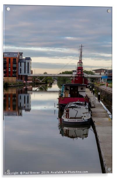 Gloucester Docks at Sunrise Acrylic by Paul Brewer
