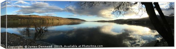 Reflections on Coniston Water  Canvas Print by James Denmead