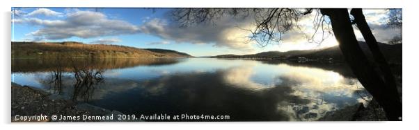 Reflections on Coniston Water  Acrylic by James Denmead