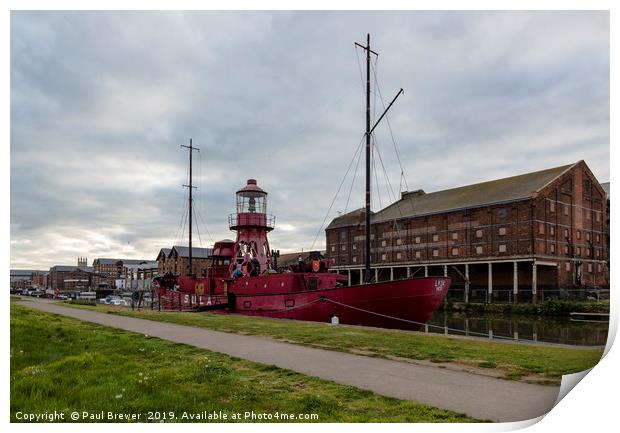 Sula Lightship Gloucester Print by Paul Brewer