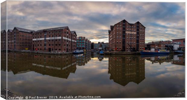 Gloucester Docks  Canvas Print by Paul Brewer
