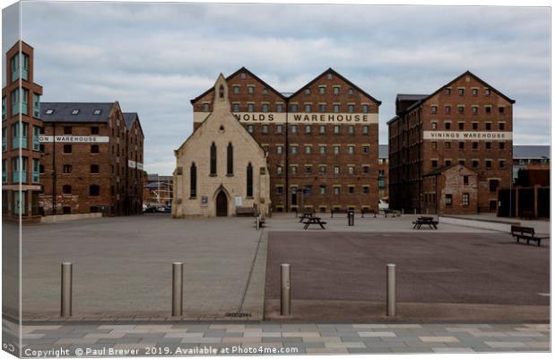 Mariners Church Gloucester Docks Canvas Print by Paul Brewer