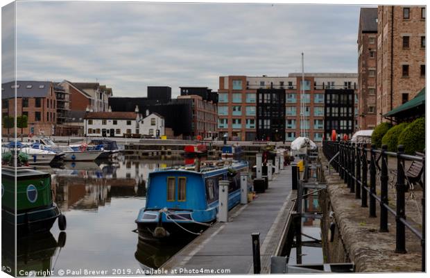Gloucester Docks  Canvas Print by Paul Brewer