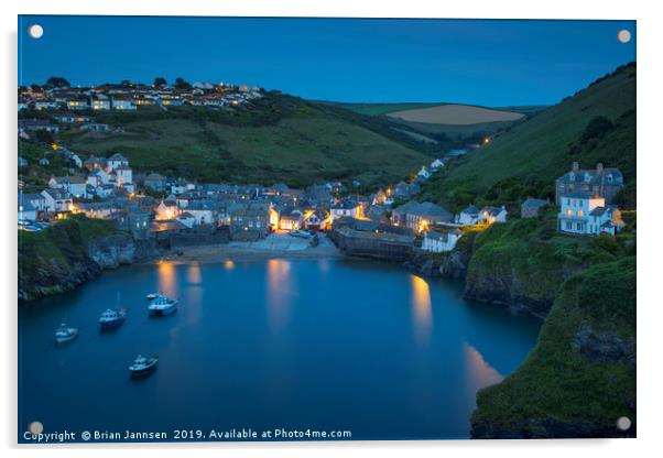 Dreaming of Port Isaac Acrylic by Brian Jannsen