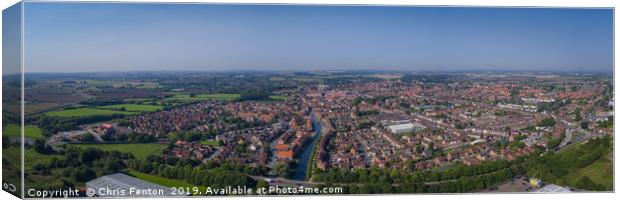Panoramic Aerial View of Beverley, East Riding, UK Canvas Print by Christopher Fenton