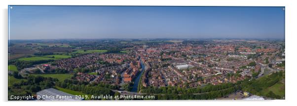 Panoramic Aerial View of Beverley, East Riding, UK Acrylic by Christopher Fenton