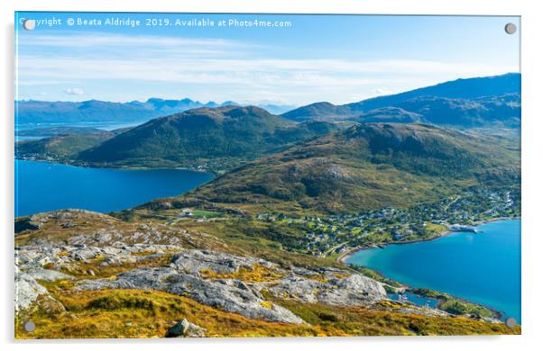 Norwegian fjords Acrylic by Beata Aldridge