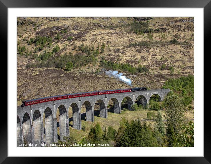 Jacobite Steam Train on the Glenfinnan Viaduct  Framed Mounted Print by Philip Pound