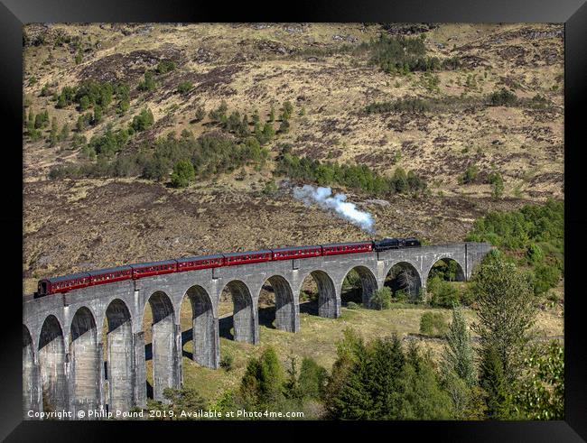 Jacobite Steam Train on the Glenfinnan Viaduct  Framed Print by Philip Pound