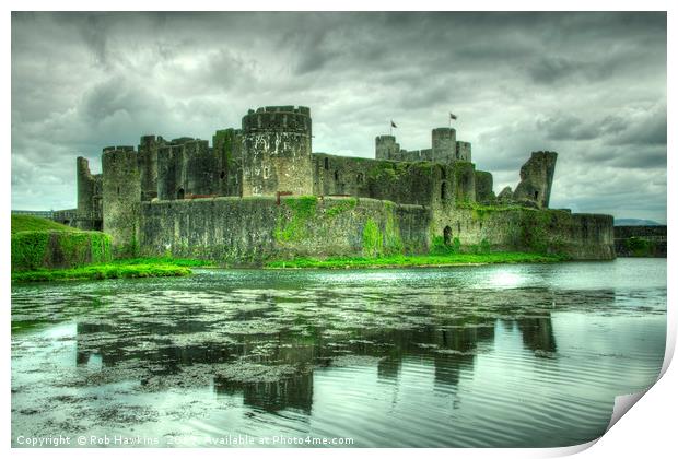 Caerphilly Castle  Print by Rob Hawkins