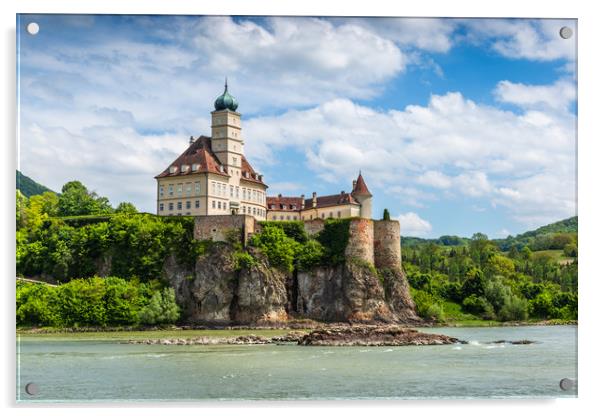Schonbuhel castle, Danube river, Lower Austria Acrylic by Sergey Fedoskin
