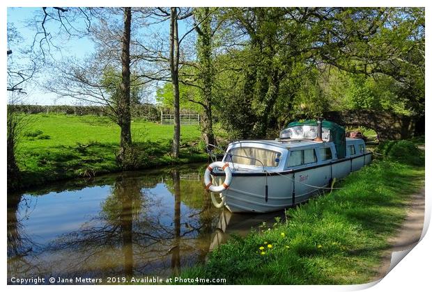 Cruising on the Canal Print by Jane Metters