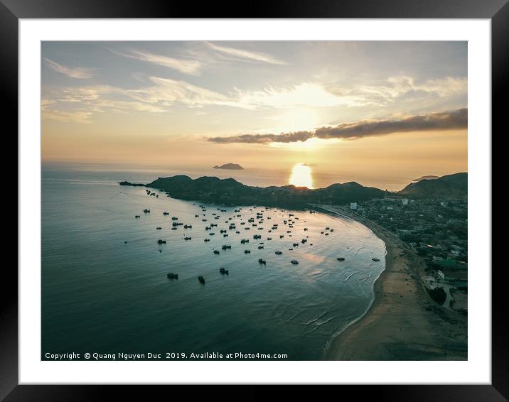 Sunrise in Quy Nhon beach Framed Mounted Print by Quang Nguyen Duc