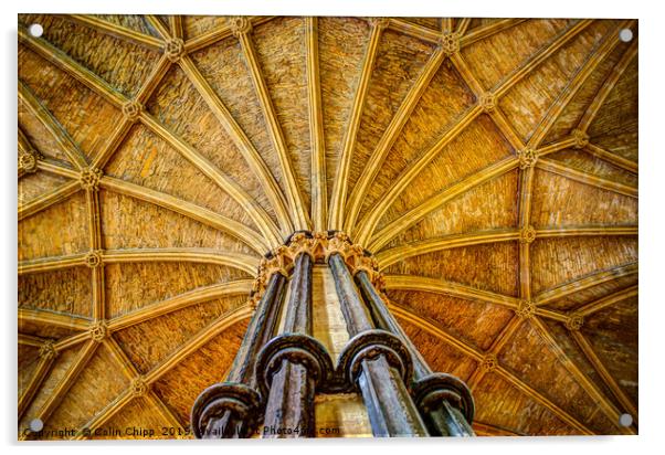 Lincoln Cathedral Chapter House Acrylic by Colin Chipp