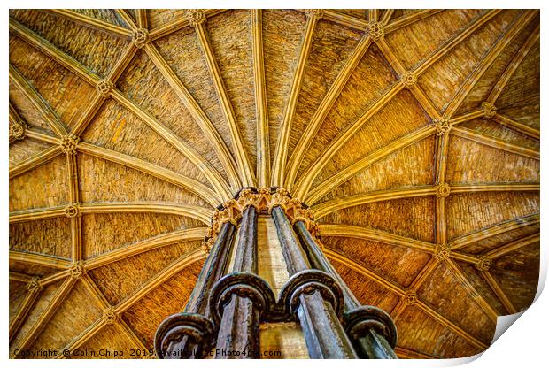 Lincoln Cathedral Chapter House Print by Colin Chipp