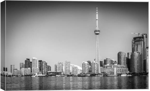 Look back at Toronto in black and white Canvas Print by Naylor's Photography