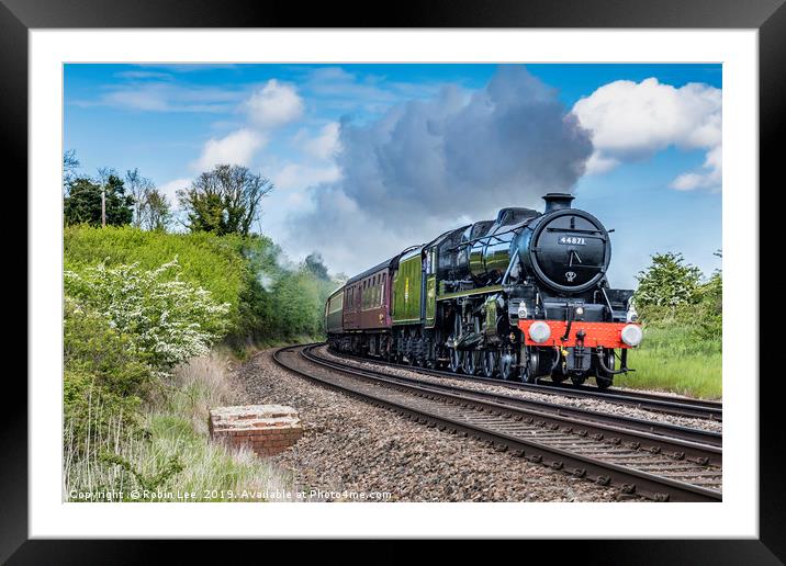 Steam Locomotive No. 44871 Framed Mounted Print by Robin Lee