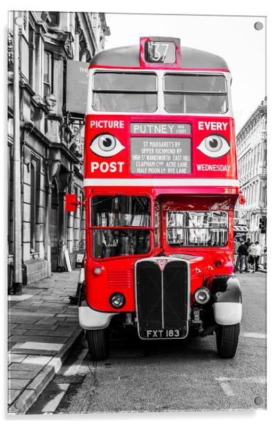 The Bus To Putney Colour Pop Acrylic by Steve Purnell