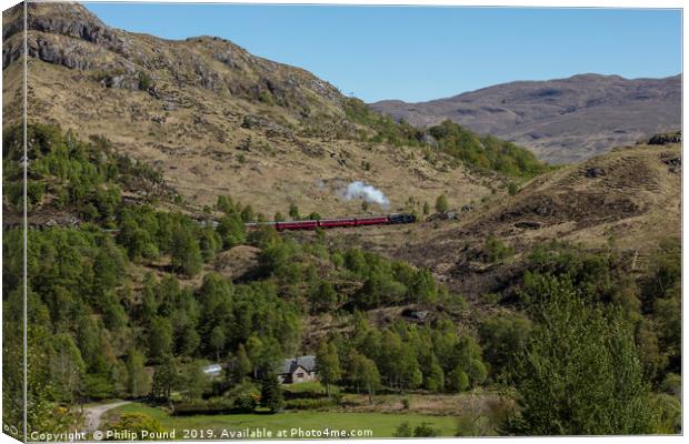 Jacobite Steam Train at Glenfinnan Viaduct Canvas Print by Philip Pound