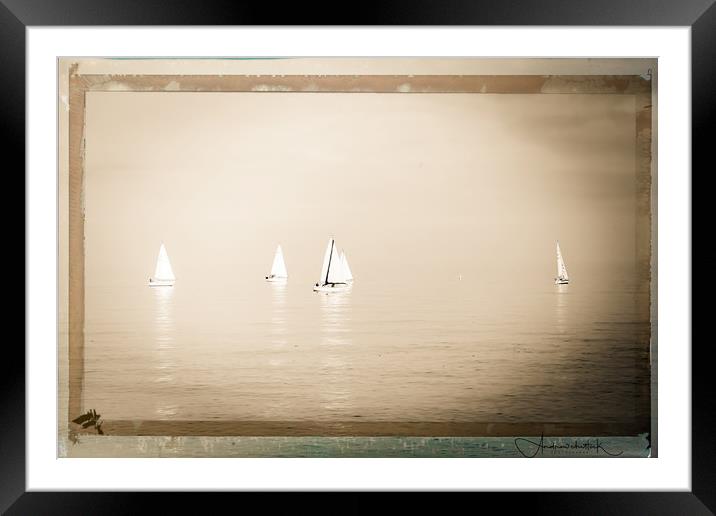 Boats Framed Mounted Print by Andrew chittock