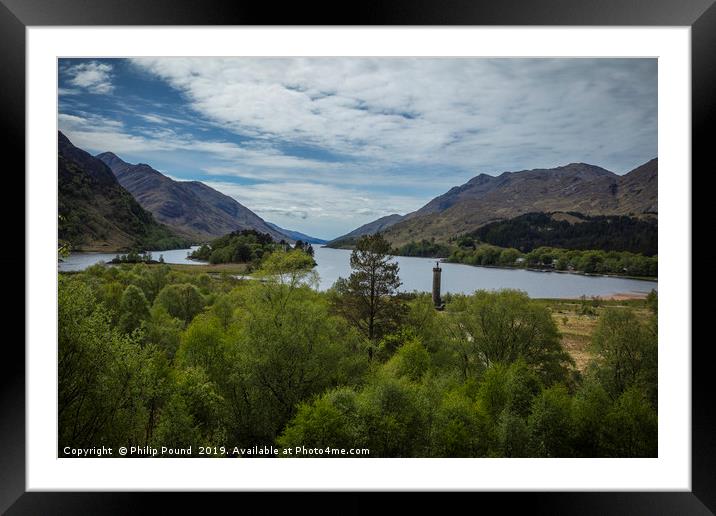 Glenfinnan Monument and Loch Shiel Framed Mounted Print by Philip Pound