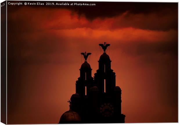 STORM OVER LIVERBIRDS  Canvas Print by Kevin Elias