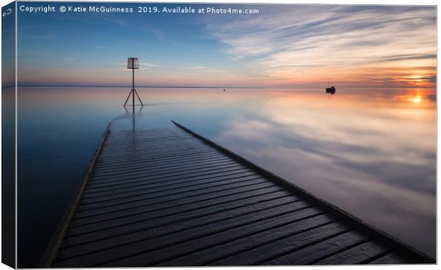 Lytham Jetty Tranquil Sunset Canvas Print by Katie McGuinness