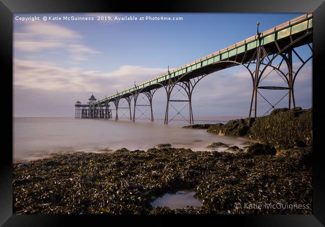 Clevedon Pier Framed Print by Katie McGuinness