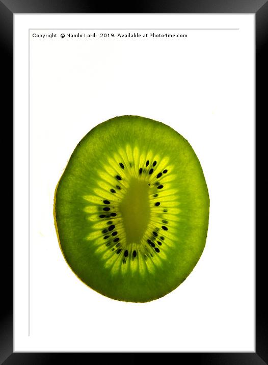 Kiwi Green Framed Mounted Print by DiFigiano Photography