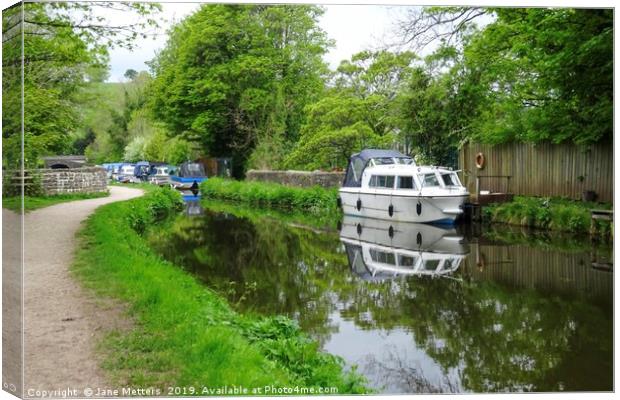Monmouthshire and Brecon Canal  Canvas Print by Jane Metters