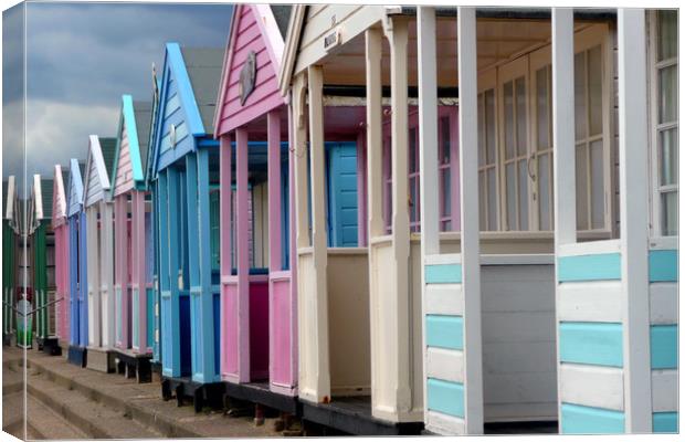 Southwold Beach Huts East Suffolk England UK Canvas Print by Andy Evans Photos