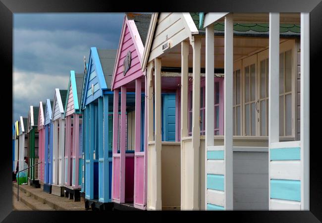 Southwold Beach Huts East Suffolk England UK Framed Print by Andy Evans Photos